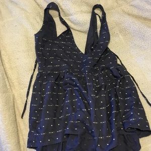 Baby doll open back shirt