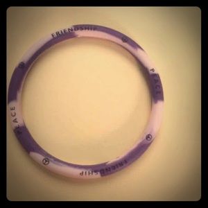 Peace and friendship purple bracelet