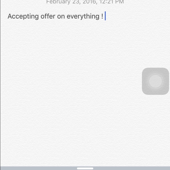 Accepting offers on everything