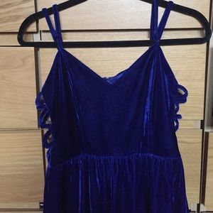 Blue Velvet Dress
