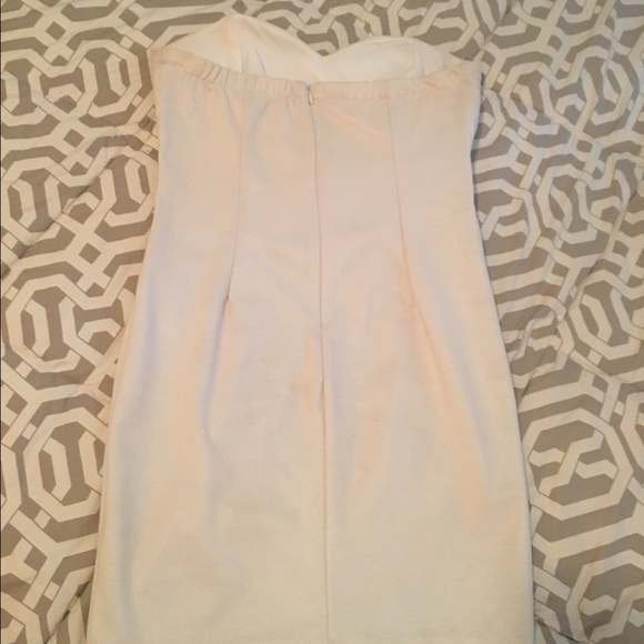 ⭐️SALE Strapless Cream Cocktail Dress w Bow Detail - Picture 2 of 4