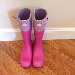 24 hour SALE Pink/Lavender Hunter Boots