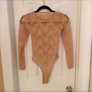 Lace thong bodysuit