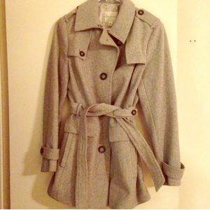 Gray peacoat from banana republic