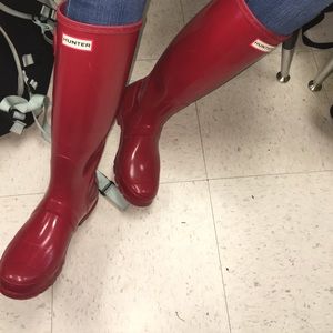 Brand New Red Hunter Rain Boots
