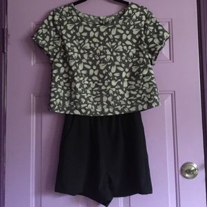 Floral top Romper