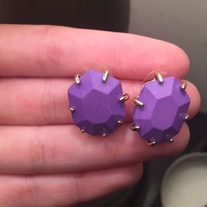Purple Kendra Scott stud earrings