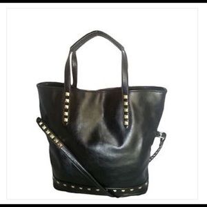 Steve Madden Handbags Studded Purse Black  Leather