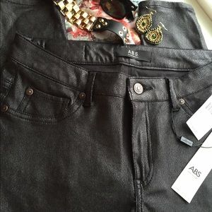 A.B.S. Allen Schwartz faux leather skinny pants