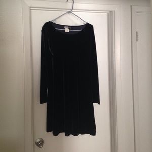 Dark blue polyester spandex short dress.