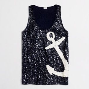 J.Crew Nautical Sequin Tank