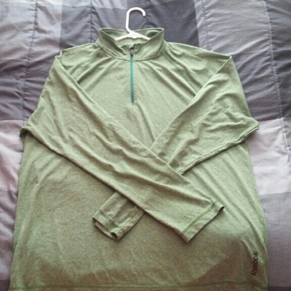 REEBOK-GREEN QUARTER ZIP