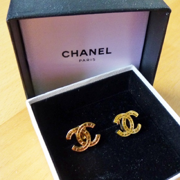 CHANEL Vintage CC Logos Earrings Clip-On