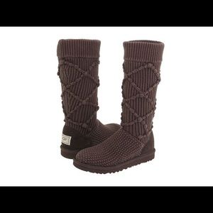 Argyle Knit Dark Brown Uggs