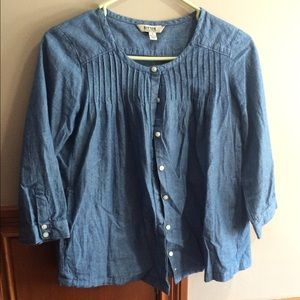 quarter-length sleeve, Denim shirt