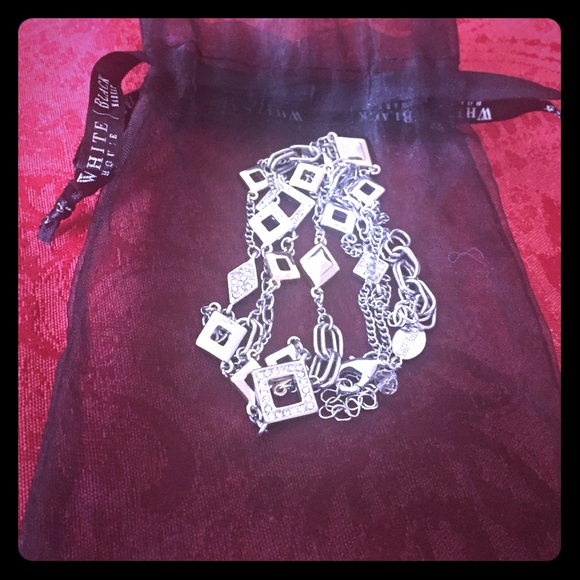 WHBM necklace with gold, silver and diamonds