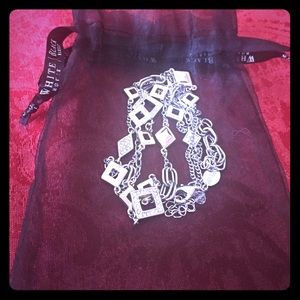 WHBM necklace with gold, silver and diamonds