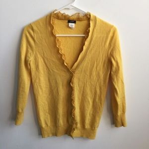 JCrew Ruffle Cardigan