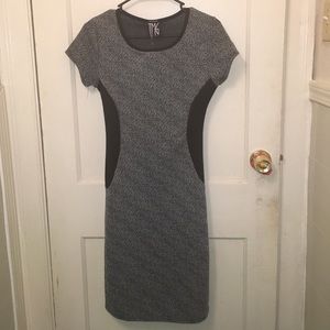 Grey/Gray/Black Midi Dress
