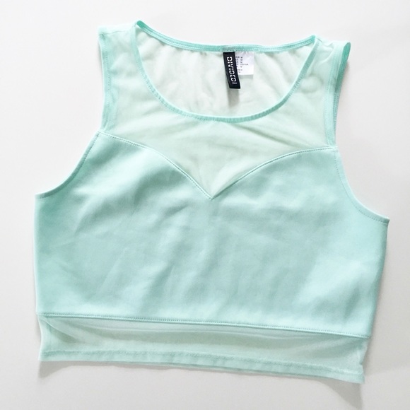 H&M Light Blue Crop Top