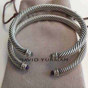 2 David Yurman Cable Bracelets Diamonds TRADE ONLY