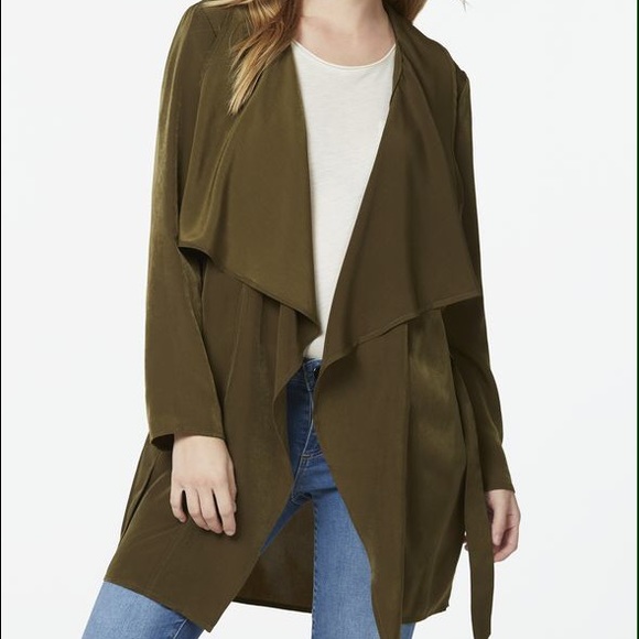 Drape trench coat