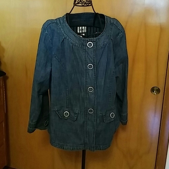 Live A Little Jackets & Blazers - Plus size demin jacket..