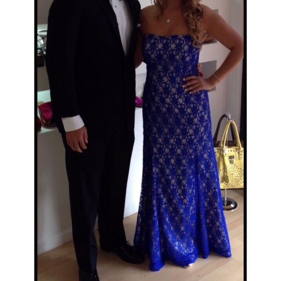 Blue Lace Long Dress❣