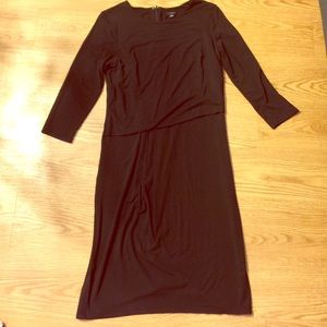 Ann Taylor Black Dress with Waist Detail