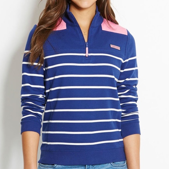 Vineyard Vines Sweaters - Vineyard Vines Stripped Navy Shep Shirt