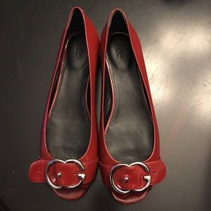 NWT Gucci Patent Leather Interlocking G flat
