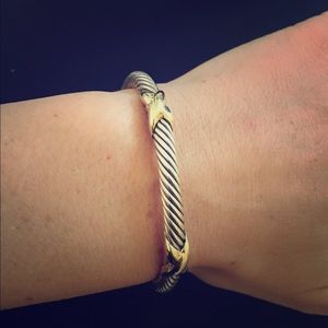 David Yurman X Station Cable Bracelet with Gold