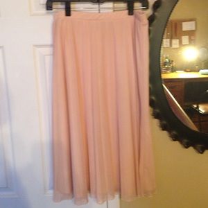 Blush pink midi skirt