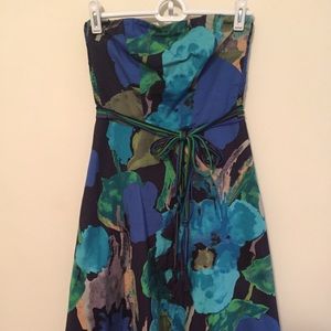 Strapless fit and flare dress