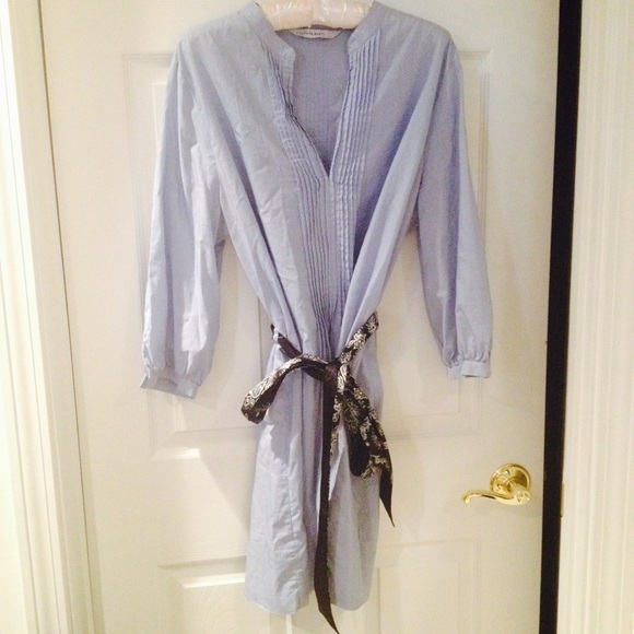 Zara light blue classy tunic with dashing sash!!!! - Picture 1 of 3