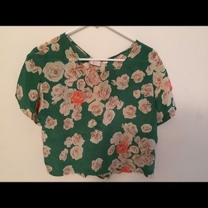 Silk crop top by postmark