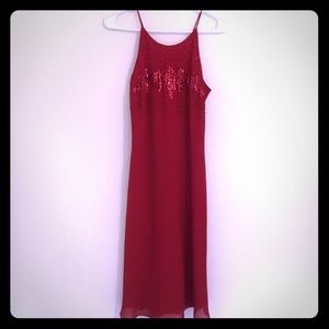 Red Cachet Spaghetti Strap Dress
