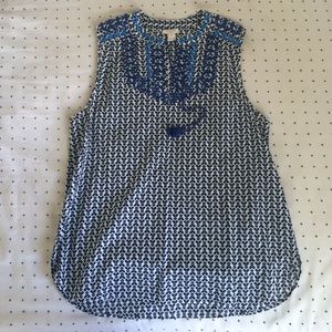 J Crew Embroidered Top