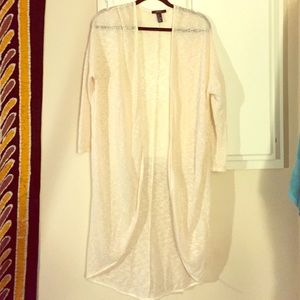 Longsleeve extra long white kimono