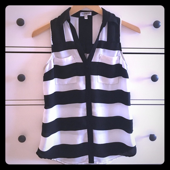 Black & white stripe sleeveless Portofino Express