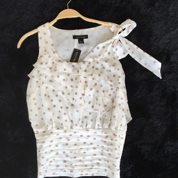 White House Black Market Ruffle dressy top