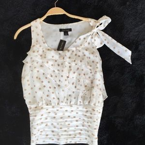 White House Black Market Ruffle dressy top