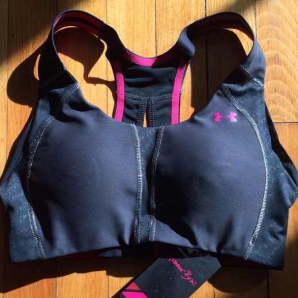 Under Amour Pink and Black sports bra