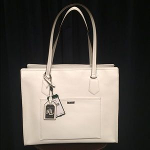 💗 HOST PICK NWT Ralph Lauren White Leather Bag 💗