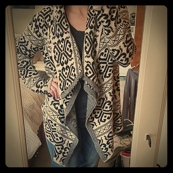Black and white aztec sweater