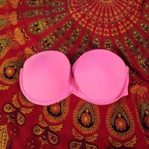 VS pink strapless bra size 36 D