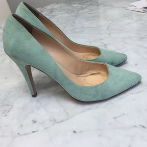 Barney's Co-Op Aqua suede shoes