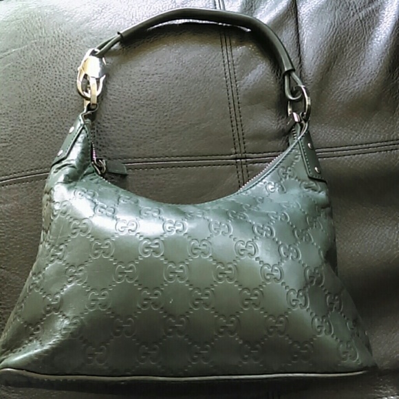 Authentic Guccisima Dark Green Hobo
