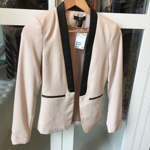 H&M powder pink fitted jacket