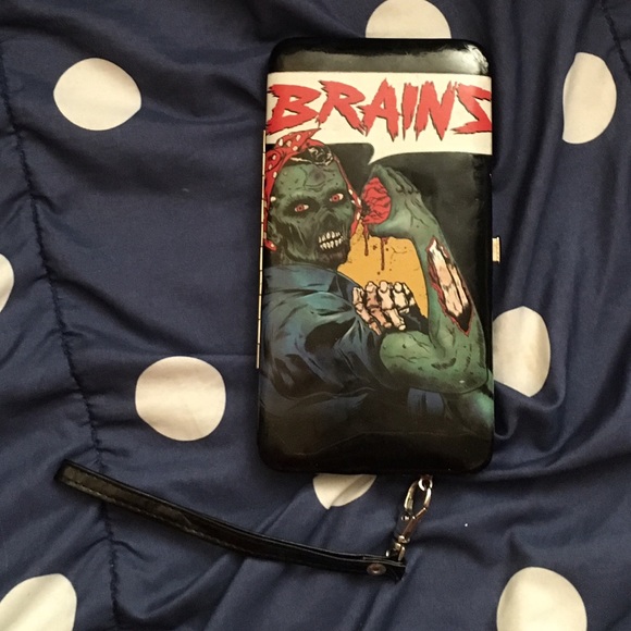 Rosie the Riveter zombie brains wallet